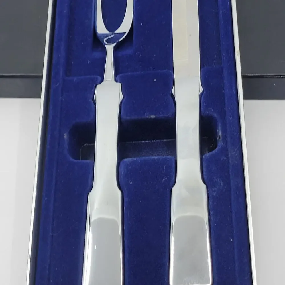 Vintage Towle Carving Set in Original Box Stainless Steel